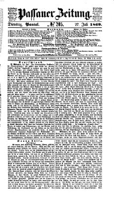 Passauer Zeitung Dienstag 27. Juli 1869