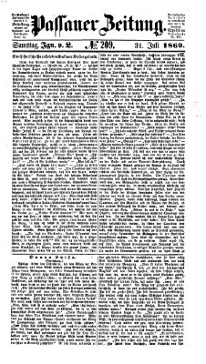 Passauer Zeitung Samstag 31. Juli 1869