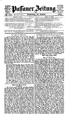 Passauer Zeitung Donnerstag 25. November 1869