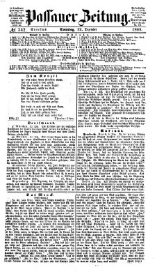 Passauer Zeitung Sonntag 12. Dezember 1869