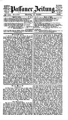 Passauer Zeitung Dienstag 14. Dezember 1869