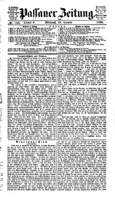 Passauer Zeitung Mittwoch 29. Dezember 1869