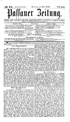 Passauer Zeitung Montag 24. Januar 1870