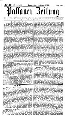 Passauer Zeitung Donnerstag 17. Februar 1870