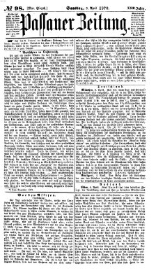 Passauer Zeitung Samstag 9. April 1870