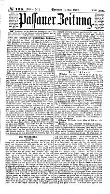 Passauer Zeitung Sonntag 1. Mai 1870