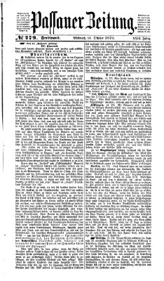 Passauer Zeitung Mittwoch 19. Oktober 1870