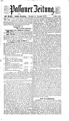 Passauer Zeitung Sonntag 25. Dezember 1870