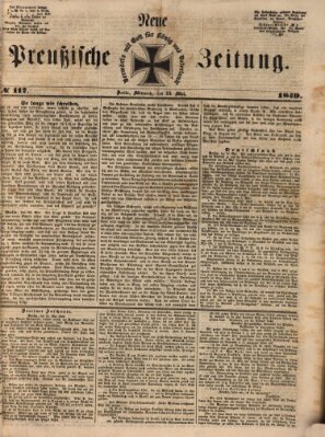 Neue preußische Zeitung Mittwoch 23. Mai 1849