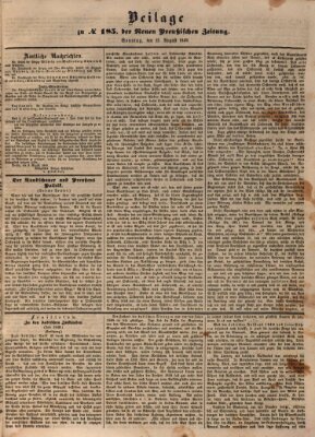 Neue preußische Zeitung Sonntag 12. August 1849