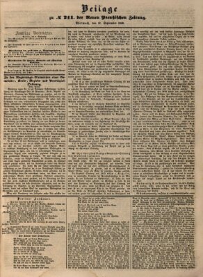 Neue preußische Zeitung Mittwoch 12. September 1849