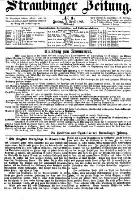 Straubinger Zeitung Freitag 3. April 1868