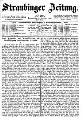 Straubinger Zeitung Donnerstag 3. Dezember 1868