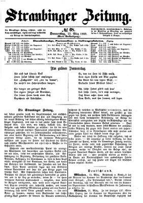 Straubinger Zeitung Donnerstag 25. März 1869