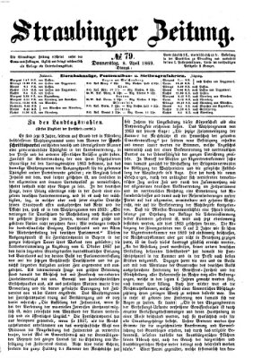 Straubinger Zeitung Donnerstag 8. April 1869