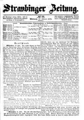 Straubinger Zeitung Mittwoch 23. Februar 1870