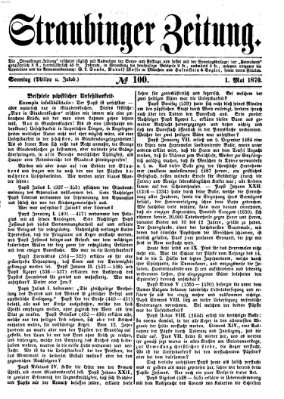 Straubinger Zeitung Sonntag 1. Mai 1870