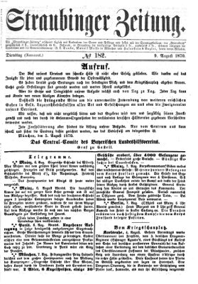 Straubinger Zeitung Dienstag 9. August 1870