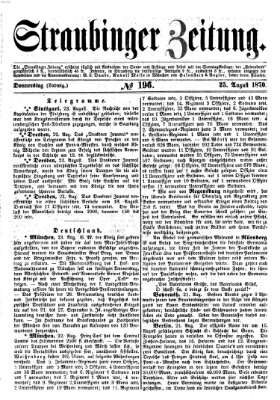 Straubinger Zeitung Donnerstag 25. August 1870