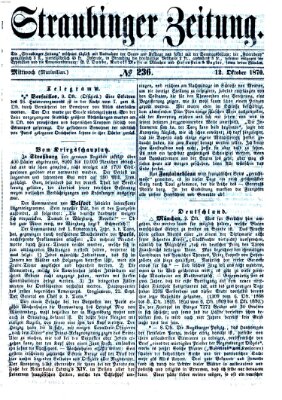 Straubinger Zeitung Mittwoch 12. Oktober 1870