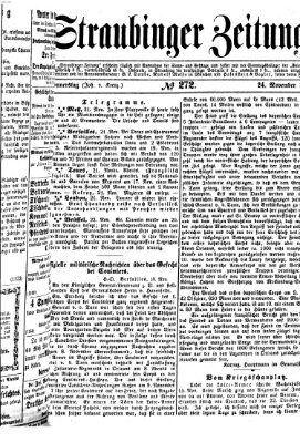 Straubinger Zeitung Donnerstag 24. November 1870