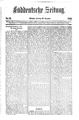 Süddeutsche Zeitung Freitag 23. Dezember 1859