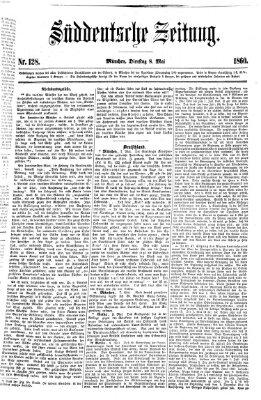Süddeutsche Zeitung Dienstag 8. Mai 1860