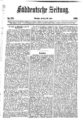 Süddeutsche Zeitung Freitag 29. Juni 1860