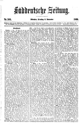 Süddeutsche Zeitung Dienstag 6. November 1860