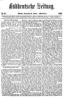 Süddeutsche Zeitung Donnerstag 24. Januar 1861