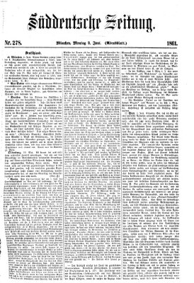Süddeutsche Zeitung Montag 3. Juni 1861