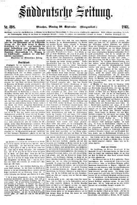 Süddeutsche Zeitung Montag 30. September 1861