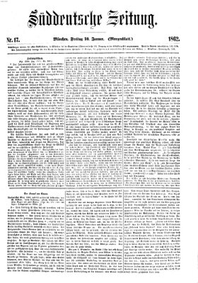 Süddeutsche Zeitung Freitag 10. Januar 1862