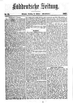 Süddeutsche Zeitung Dienstag 14. Januar 1862