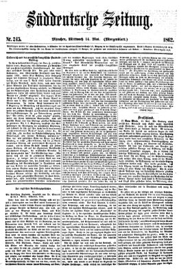 Süddeutsche Zeitung Mittwoch 14. Mai 1862