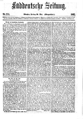 Süddeutsche Zeitung Freitag 30. Mai 1862