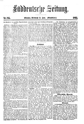 Süddeutsche Zeitung Mittwoch 11. Juni 1862