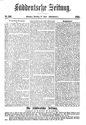 Süddeutsche Zeitung Dienstag 17. Juni 1862