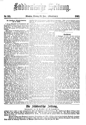 Süddeutsche Zeitung Montag 23. Juni 1862