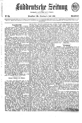 Süddeutsche Zeitung Dienstag 8. Juli 1862
