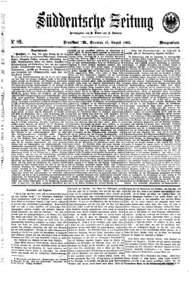 Süddeutsche Zeitung Sonntag 17. August 1862