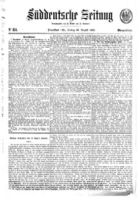 Süddeutsche Zeitung Freitag 29. August 1862