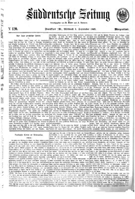 Süddeutsche Zeitung Mittwoch 3. September 1862