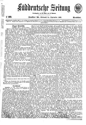 Süddeutsche Zeitung Mittwoch 24. September 1862