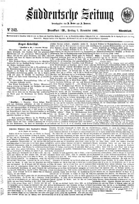 Süddeutsche Zeitung Freitag 7. November 1862