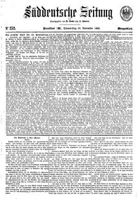 Süddeutsche Zeitung Donnerstag 13. November 1862