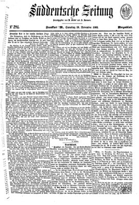 Süddeutsche Zeitung Samstag 29. November 1862