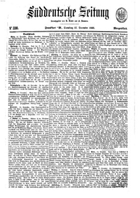 Süddeutsche Zeitung Samstag 27. Dezember 1862