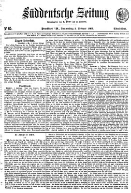 Süddeutsche Zeitung Donnerstag 5. Februar 1863