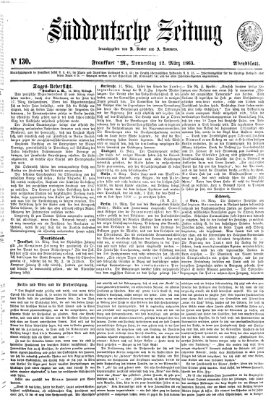 Süddeutsche Zeitung Donnerstag 12. März 1863